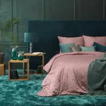 Pościel satynowa 160x200 DINA jednokolorowa gładka pudrowa z kolekcji Diva Line - 4