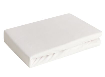 Prześcieradło z bawełny jersey 3 z gumką kremowe 220x200