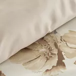 Pościel satynowa 140x200 SPRING 90 kremowa z wzorem beżowych kwiatów z kolekcji Classic - 5
