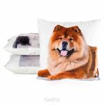 Poszewka welwetowa 45x45 ANIMAL 73 zdobiona nadrukiem psa - 3