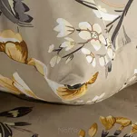 Pościel bawełniana 220x200 EMY ciemny beż z wzorem polnych kwiatów z kolekcji Classic - 4