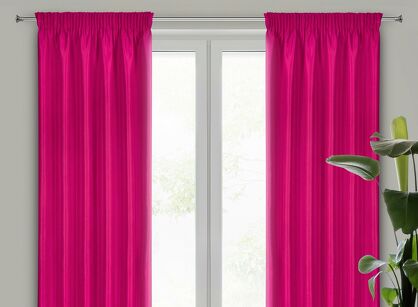 Zasłona na taśmie 140x270 RITA jednokolorowa amarantowa z miękkiej tkaniny