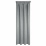 Zasłona na taśmie 130x300 CARLO zaciemniająca typu blackout srebrna z tkaniny strukturalnej - 18