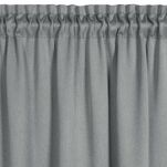 Zasłona na taśmie 130x300 CARLO zaciemniająca typu blackout srebrna z tkaniny strukturalnej - 5