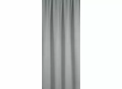 Zasłona gotowa na taśmie 130x300 CARLO zaciemniająca typu blackout srebrna z tkaniny strukturalnej