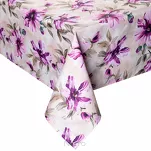 Obrus na taras 140x220 GARDEN 29 kremowy wodoodporny różowy styl kwiatowy - 3