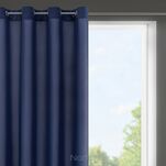 Zasłona na przelotkach 140x175 RITA jednokolorowa granatowa z miękkiej tkaniny - 9