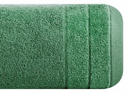 Ręcznik bawełniany 30x50 DAMLA zielony gładki z subtelną bordiurą