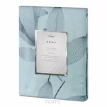 Pościel satynowa 160x200 HAFT 7 błękitna haftowana wzorem roślinnym z kolekcji Premium - 6