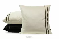 Poszewka welwetowa 45x45 VELVET 31B kremowa z przeszywaną dekoracyjną pasmanterią - 4