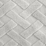 Koc 170x210 CARO srebrny puszysty typu flano z wytłaczanym wzorem Design 91 - 2
