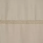 Pościel satynowa 160x200 RETRO 5 beżowa z delikatną koronką z kolekcji Premium - 5