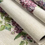 Bieżnik gobelinowy 40x100 1424 naturalny z nadrukiem kwiatów bzu - 3