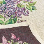 Bieżnik gobelinowy 40x100 1424 naturalny z nadrukiem kwiatów bzu - 4