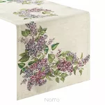 Bieżnik gobelinowy 40x100 1424 naturalny z nadrukiem kwiatów bzu - 5