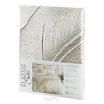 Pościel satynowa 160x200 SPRING 102 jasny krem ciemny beż z wzorem liści bananowca z kolekcji Classic - 8