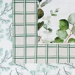 Komplet ścierek kuchennych 3x50x75 CLOVER zielone w różne wzory z bawełny - 2