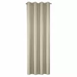 Zasłona gotowa na przelotkach 140x250 RITA jednokolorowa cappuccino z miękkiej tkaniny - 7