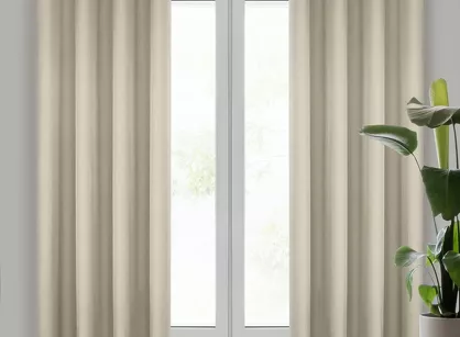 Zasłona na przelotkach 140x250 RITA jednokolorowa cappuccino z miękkiej tkaniny