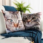 Poszewka welwetowa 45x45 ANIMAL 67 zdobiona nadrukiem kota - 2