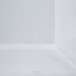 Obrus 145x280 LUCY biały gładki zdobiony kantą - 2