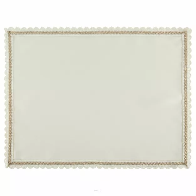 Serwetka 30x40 LACE kremowa wykończona szampańską koronką 4 szt.