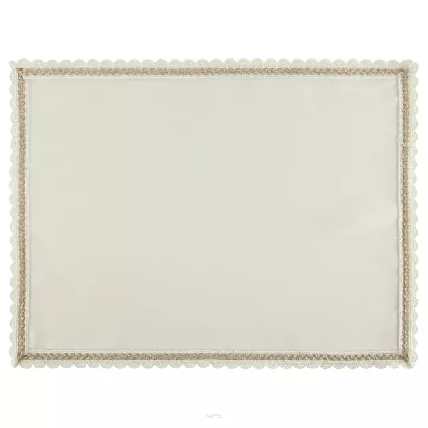 Serwetka 30x40 LACE kremowa wykończona szampańską koronką 4 szt.