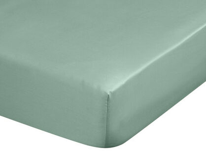 Prześcieradło z satyny bawełnianej z gumką DINA miętowe 180x200 z kolekcji Diva Line
