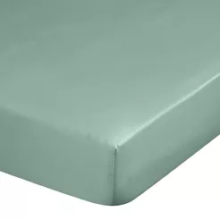 Prześcieradło z satyny bawełnianej z gumką DINA miętowe 220x200 z kolekcji Diva Line