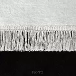 Koc bawełniany 220x240 DUO biały czarny dwustronny z frędzlami - 3