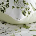 Pościel satynowa 160x200 SPRING 105 biała oliwkowa z delikatnym wzorem kwiatowym z kolekcji Classic - 6