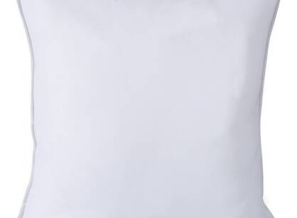 Poszewka jednokolorowa 50x50 ANTYD biała zdobiona lamówką