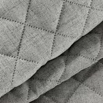 Narzuta jednokolorowa 220x240 LEN 1 stalowa pikowana imitująca len - 6