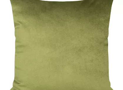Poszewka welwetowa 40x40 PIERRE jednokolorowa ciemna oliwka
