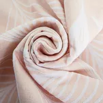 Pościel flanelowa 160x200 31506/1 różowa w białe liście - 3