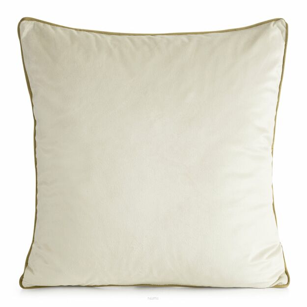 Poszewka welwetowa 45x45 GAJA 2 jednokolorowa jasny beż obszyta lamówką