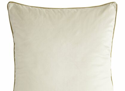 Poszewka welwetowa 45x45 GAJA 2 jednokolorowa jasny beż obszyta lamówką