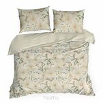 Pościel bawełniana 160x200 SONIA 32 biała z beżowym wzorem kwiatowym - 6