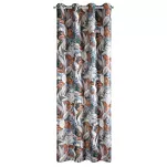 Zasłona na przelotkach 140x270 MARILA stalowa ruda z nadrukiem botanicznym - 10