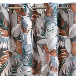 Zasłona na przelotkach 140x270 MARILA stalowa ruda z nadrukiem botanicznym - 4