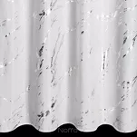 Zasłona gotowa na przelotkach 140x250 LANI biała z mikrofibry z błyszczącym srebrnym nadrukiem marmurku - 7