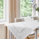 Nakładka elegancka 85x85 VANESA złamana biel zdobiona ażurową koronką Diva Line - 5