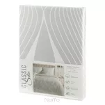 Pościel satynowa 220x200 SPRING 88 jasny szary z motywem geometrycznym z kolekcji Classic - 8