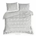 Pościel satynowa 220x200 SPRING 88 jasny szary z motywem geometrycznym z kolekcji Classic - 6