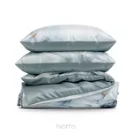 Pościel z makosatyny 160x200 BLOOM Eva Minge miętowa kremowa designerski wzór Premium - 5