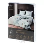 Pościel z makosatyny 160x200 BLOOM Eva Minge miętowa kremowa designerski wzór Premium - 7