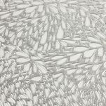 Podkładka dekoracyjna 30x45 MELANIE srebrna prostokątna z ażurowym wzorem listków - 4