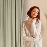 Zasłona na przelotkach 140x250 ROSA welwetowa beżowa Design 91 - 16