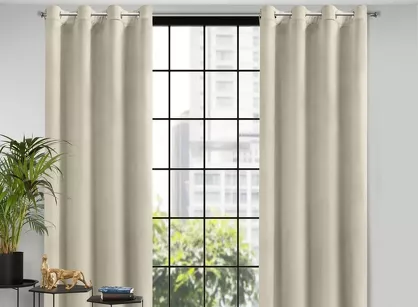 Zasłona  na przelotkach 140x250 ROSA welwetowa beżowa Design 91