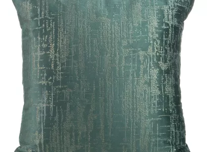 Poszewka welwetowa 40x40 MARSALA ciemna zieleń z szampańskim nadrukiem